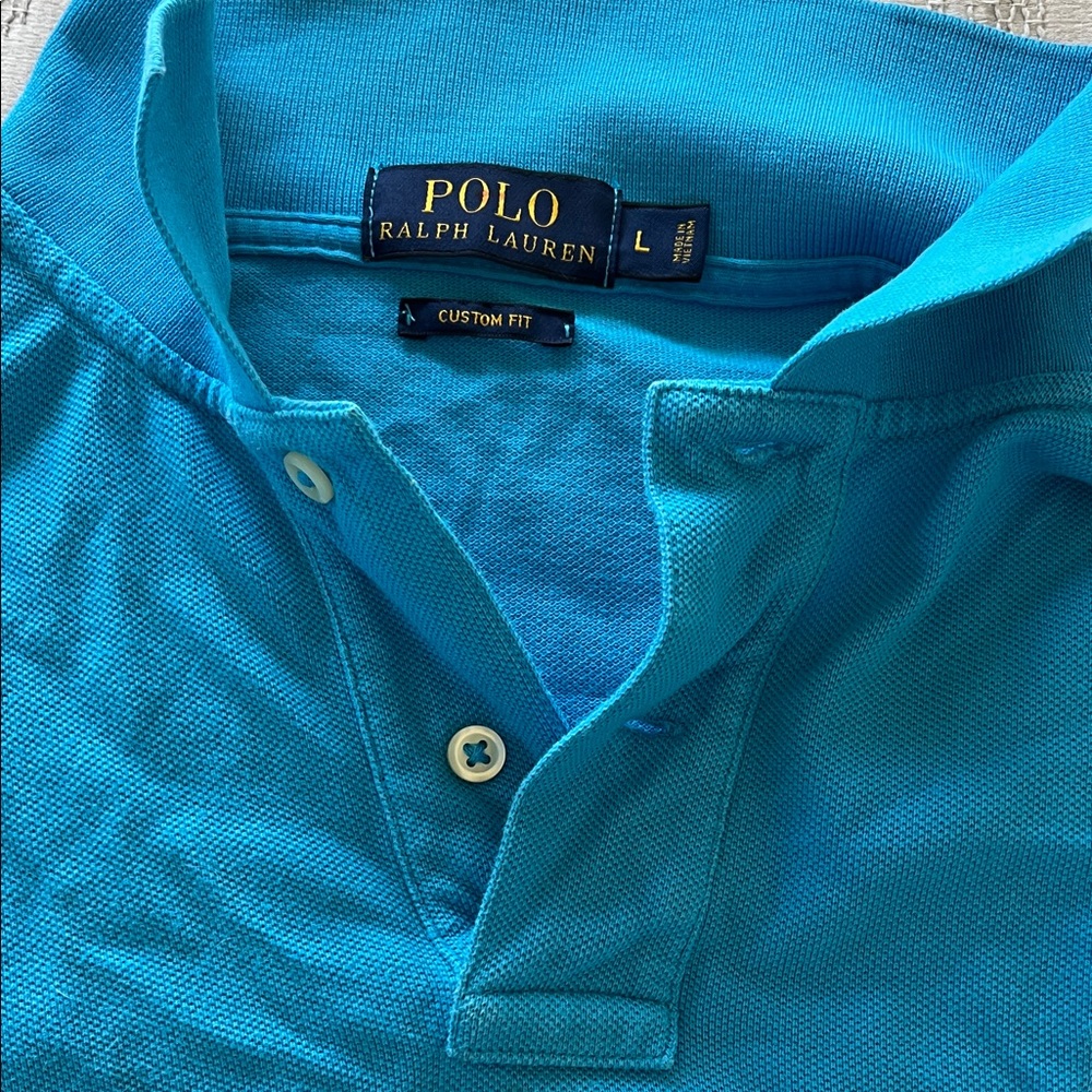 Ralph Lauren Turquoise Polo Shirt - Picture 2 of 9